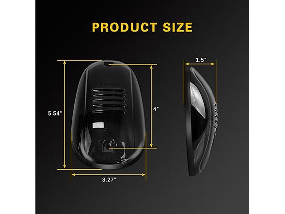 Generic Red LED Cab Lights Smoke Lens