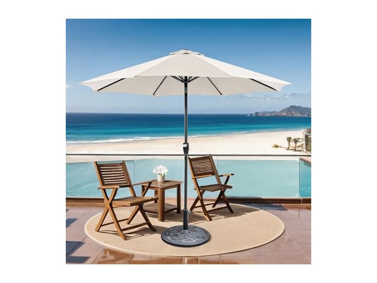 Parrot Uncle LA-A009SV+BASE Large Outdoor Patio Umbrella w