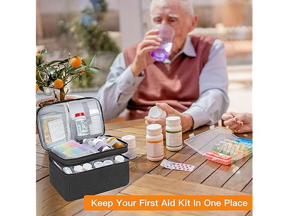 Derggzey Medicine Storage Organizer Bag