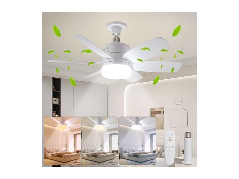 GOLUMU Light Bulb Fan Socket, 3 Modes