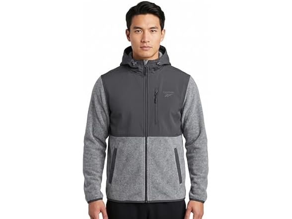 Reebok Men Sweater Fleece Climb Jacket