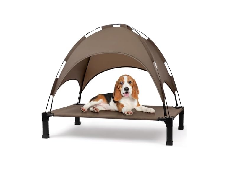 Heeyoo BC2021025050001 Elevated Dog Bed with Canopy