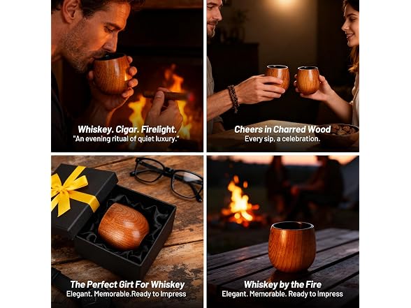 Whiskey Glasses Wooden Whiskey Glass