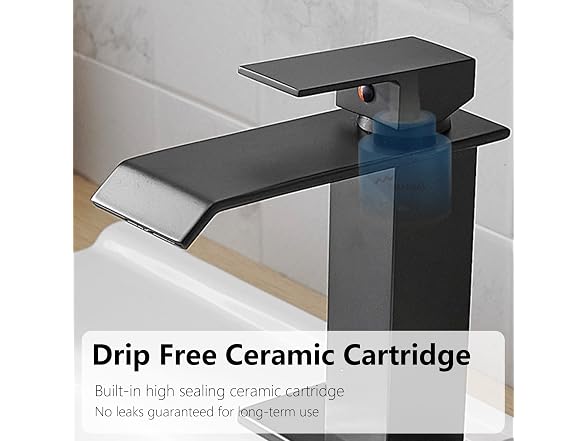 BATHLAVISH Matte Black Bathroom Sink Faucet