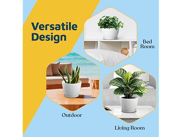 6" Plant Pots w/ Saucers 24pk