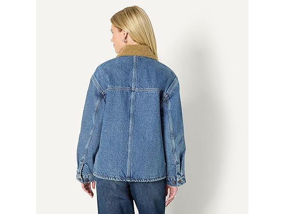 Amazon Ess. Women Faux-Shearling Denim Jacket