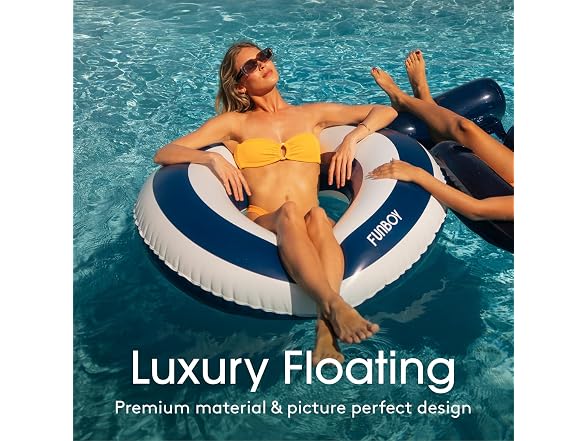 FUNBOY 46 Navy Blue Stripe Pool Float Inner Tube