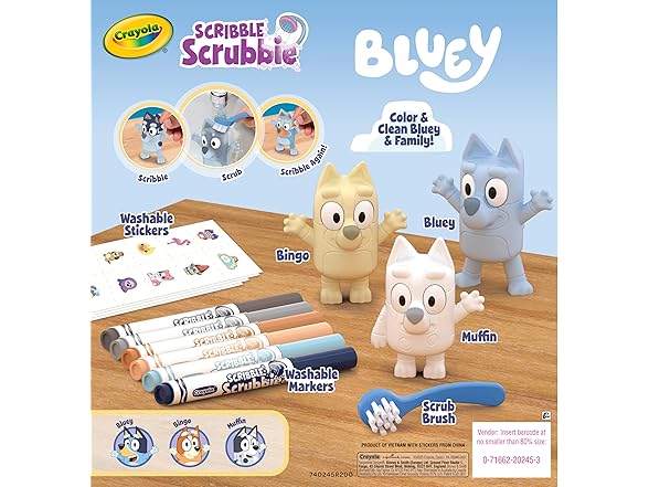 Crayola Scribble Scrubbies Deluxe Bluey