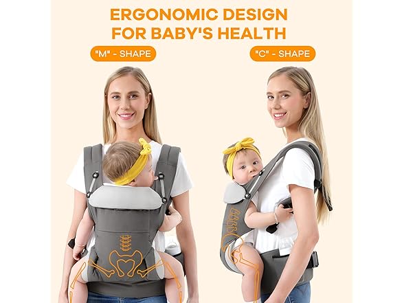 Baby Carrier with Waist Support Mesh