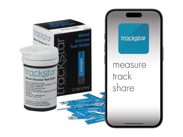 trackstar Blood Glucose Test Strips 50ct