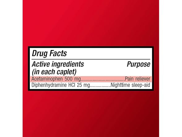 Amazon Basic Care Acetaminophen PM,100 Count