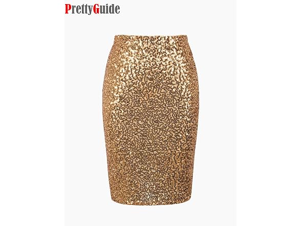 PrettyGuide Women (20-22) Sequin Skirt High Skirt