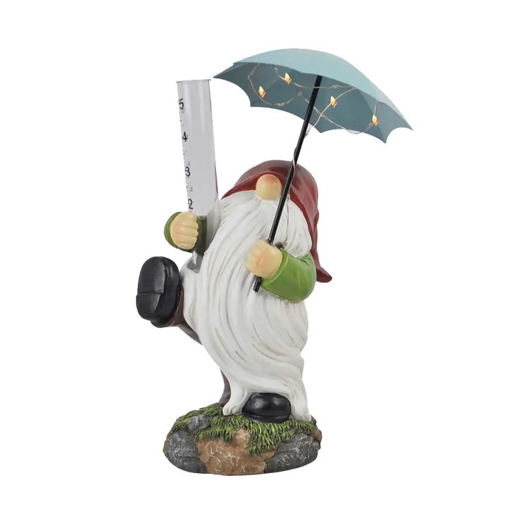 11.8" Solar Gnome Rain Gauge - Gallery 2