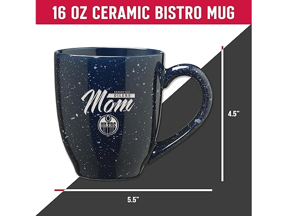 NHL Hockey Mom 16 oz Coffee Mug- Oilers