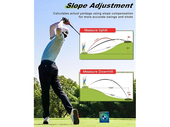 Golf Rangefinder with Slope, 1200 Yards