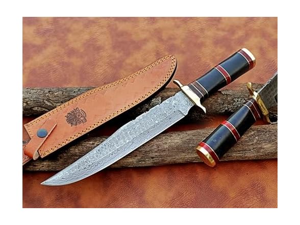 Classic 15-Inch Damascus Bowie Knife