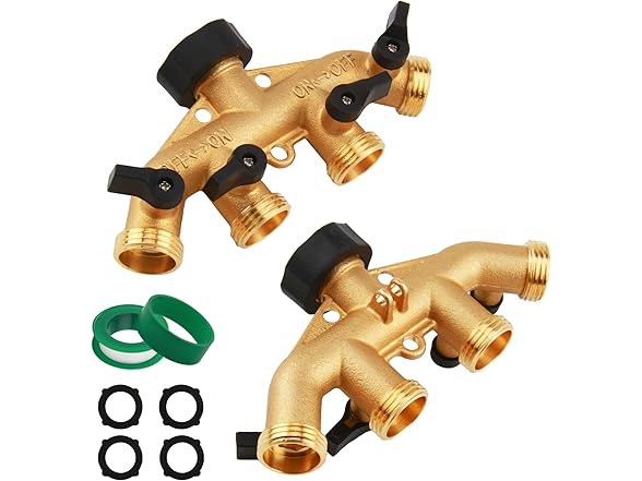 ENNSOO Water Hose Splitter Durable 4 Way