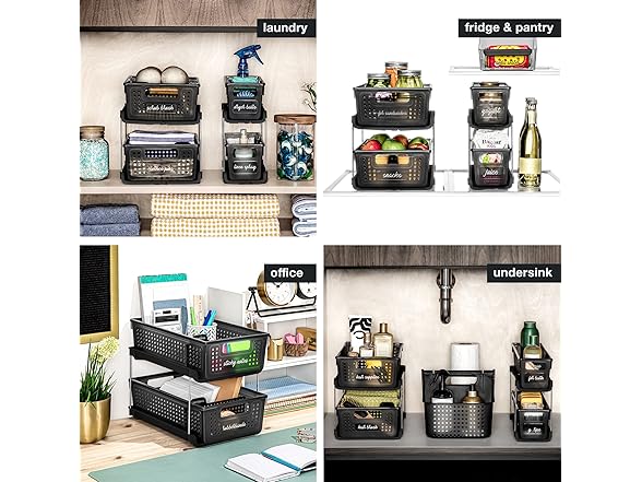 madesmart Antimicrobial 2-Tier Organizer 4 PK