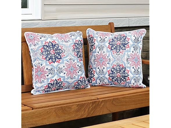 Sunnydaze Set of 2 Outdoor Throw Pillows