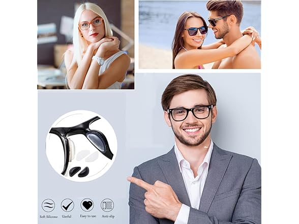 Junsika Eyeglass Nose Pads Soft Silicone