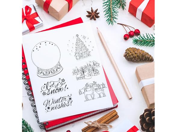 SUPVOX Silicone Clear Stamps - Christmas