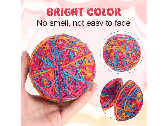 balacoo 2-Pack Large Wool Yarn Cat Balls 3.54