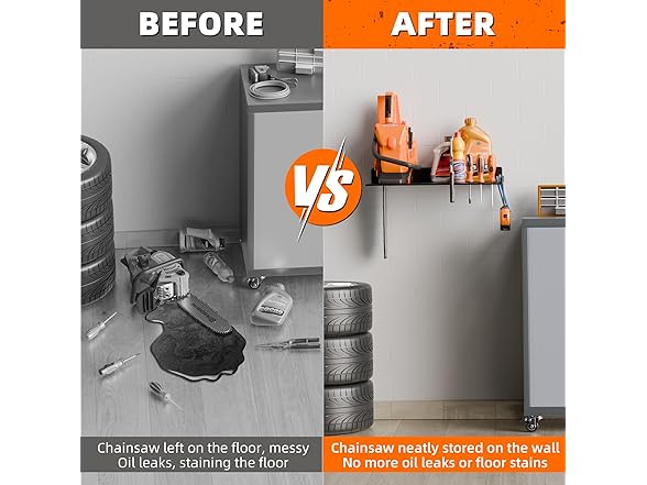 LEVENDOR Chainsaw Holder Shelf - Heavy