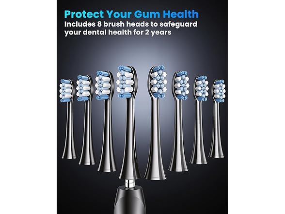 Onlyone Ultrasonic Rechargeable Toothbrush 8 Heads