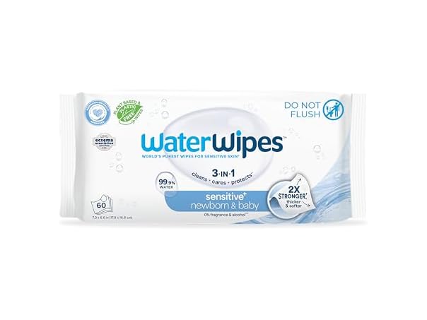 $1.99, Was $3.89, 48% Off! WaterWipes Sensitive Newborn Wipes 60ct dealfomo