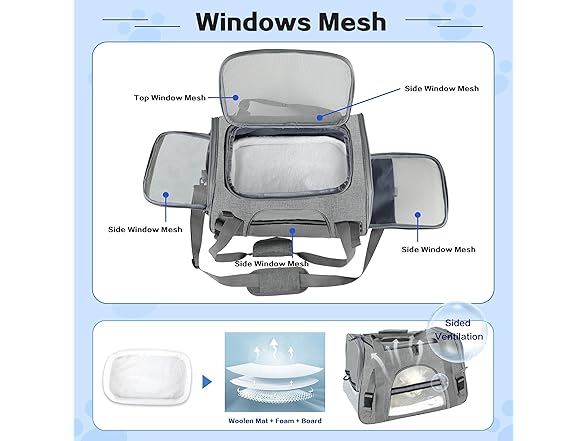 FluffyDream Soft Pet Travel Carrier