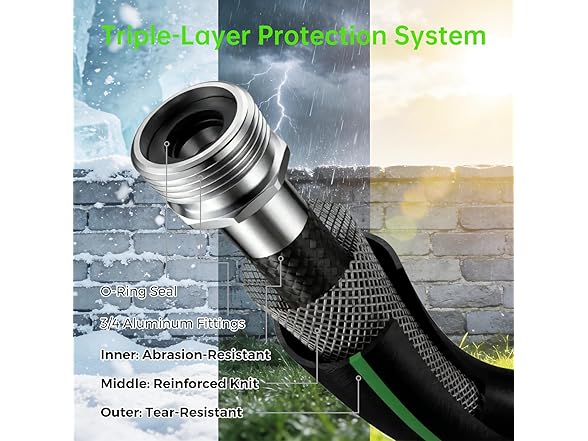 Retractable Garden Hose Reel 5/8 in x 100 ft, Heavy Duty Wall Mounted Water Hose Reel with 9-Pattern Nozzle, Any Length Lock, Automatic Slow Return System, 180° Swivel Bracket, UV Resistant (Open Box)