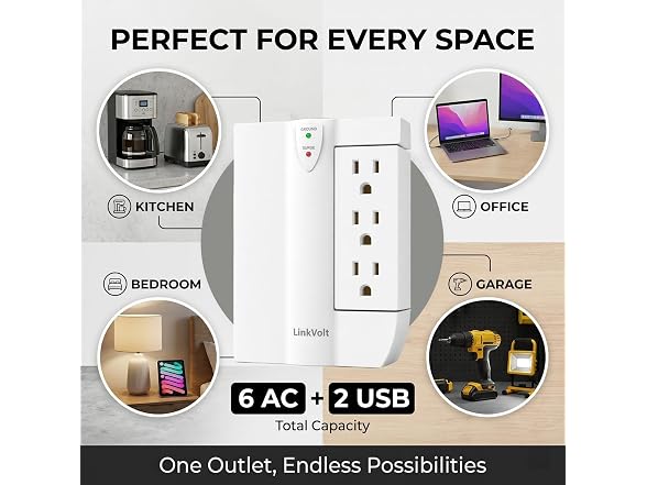 LINKVOLT 6-Outlet Surge Protector