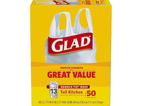 Glad Tall Kitchen Trash Bags 13Gal