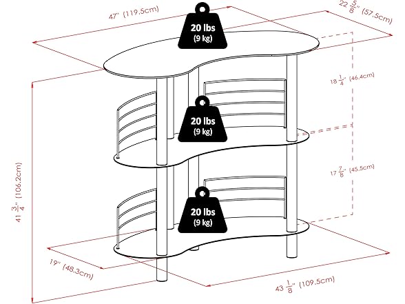 Winsome Martini Wine Storage, Black/Metal