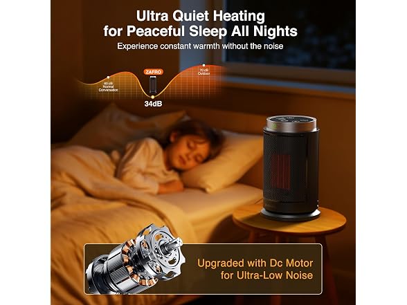 ZAFRO ZAFRO Space HeaterUltra Quiet Portable