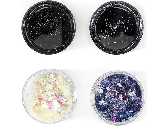 Arteza Chunky Glitter, Set of 2 Colors, White