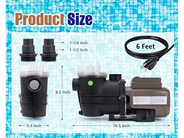 CIPU Pool Pump w/Timer 2700GPH 115V