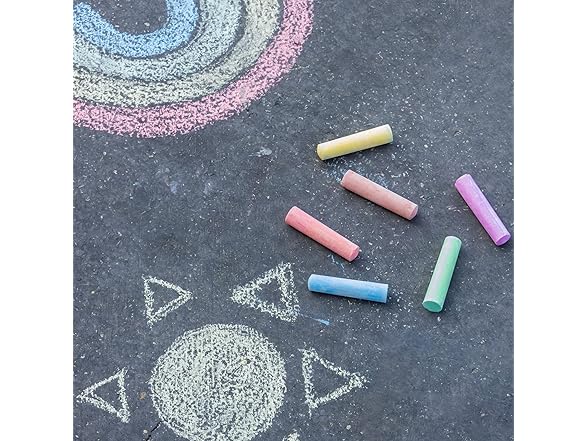 BAZIC Products Jumbo Sidewalk Chalks 6 Colors