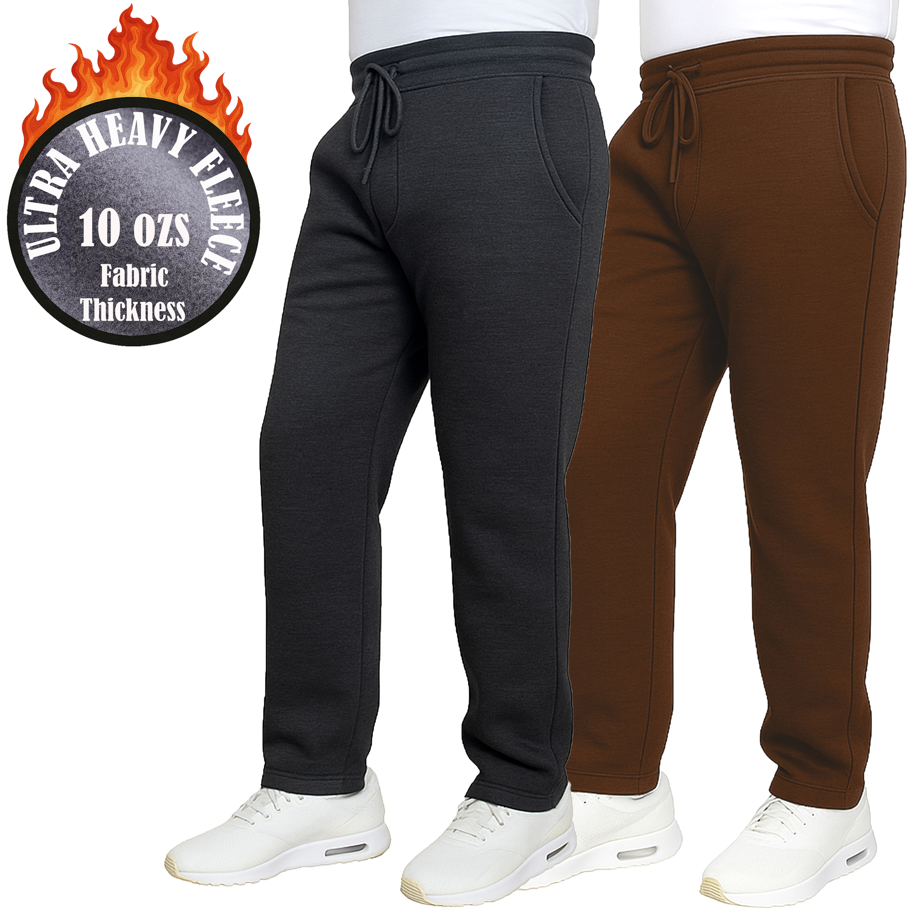 Mens Heavyweight Fleece-Lined Sweatpants (1 or 2pk) - Gallery 29