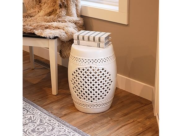 Sunnydaze Marrakesh Ceramic Garden Stool Side Table