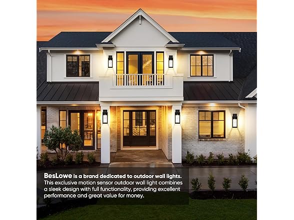 BesLowe 15" Motion Sensor Wall Light 2Pk