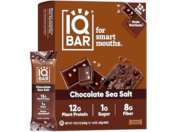 24CT IQBAR Clean Plant Protein Bars- Your Choice