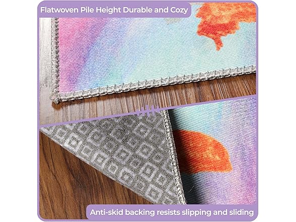 Superior 2'x3' Butterfly Non-Slip Kids Rug