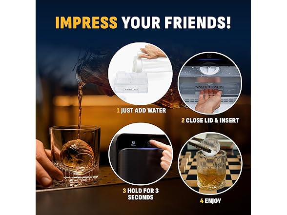 Newair Countertop Whiskey Ice Ball Maker - Gallery 3