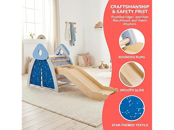 Hape 4-in-1 Climb 'n' Slide Gym Set