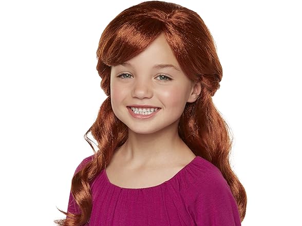 Disney Frozen 2 Anna Wig, 18" Long Flowing Red Hair