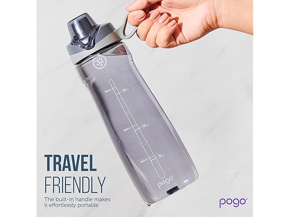 Pogo Bottle with Soft Straw Lid, 18 oz, Teal