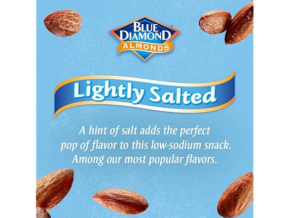 1PK Blue Diamond Almonds Low Sodium 16 oz