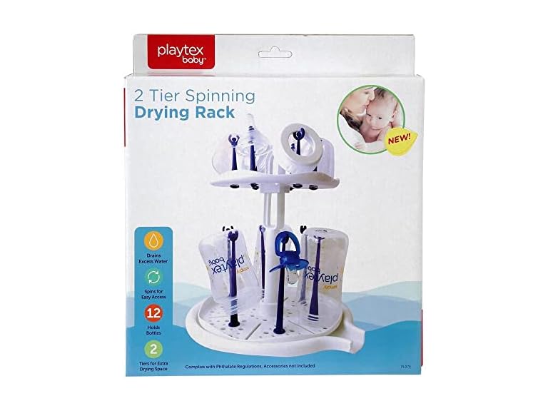 Playtex 2 Tier Spining Drying Rack - White