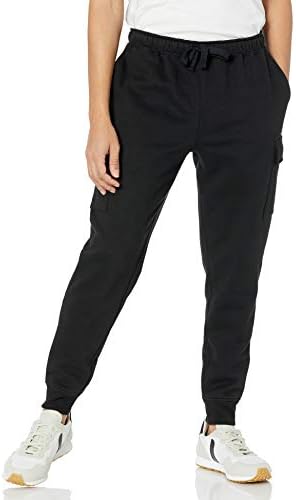 Amazon Essentials Men's Cargo Fleece Jogger Sweatpant with Relaxed Fit, Black, XX-Large